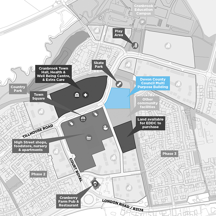 light blue location plan